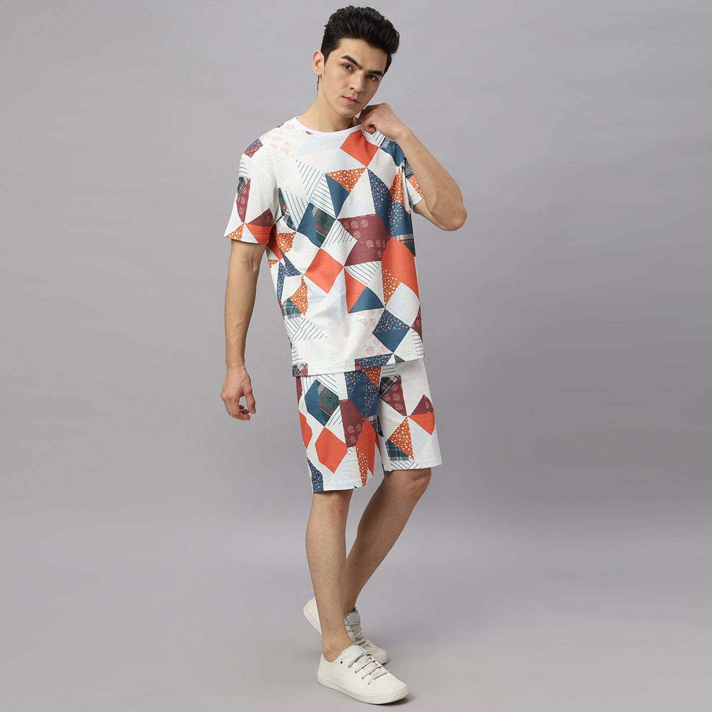 Brown Geometric Co-Ord Set