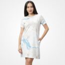 Waves Doodle T-Shirt Dress
