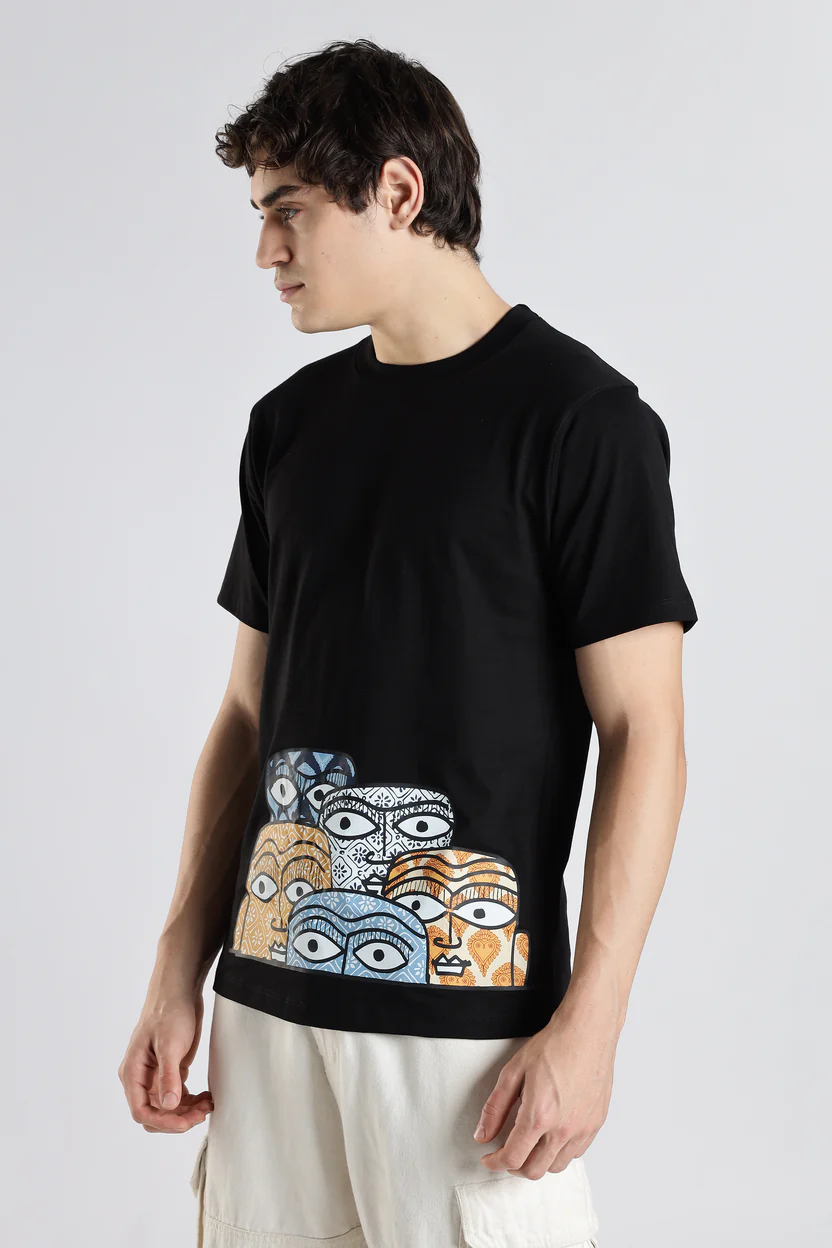 Adivasi Drishti Oversized T-Shirt – Kaal Black - Image 7