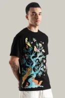 Vriksha Leela Oversized T-Shirt – Kaal Black