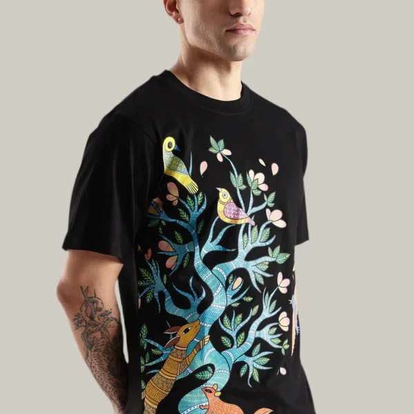 Vriksha Leela Oversized T-Shirt – Kaal Black
