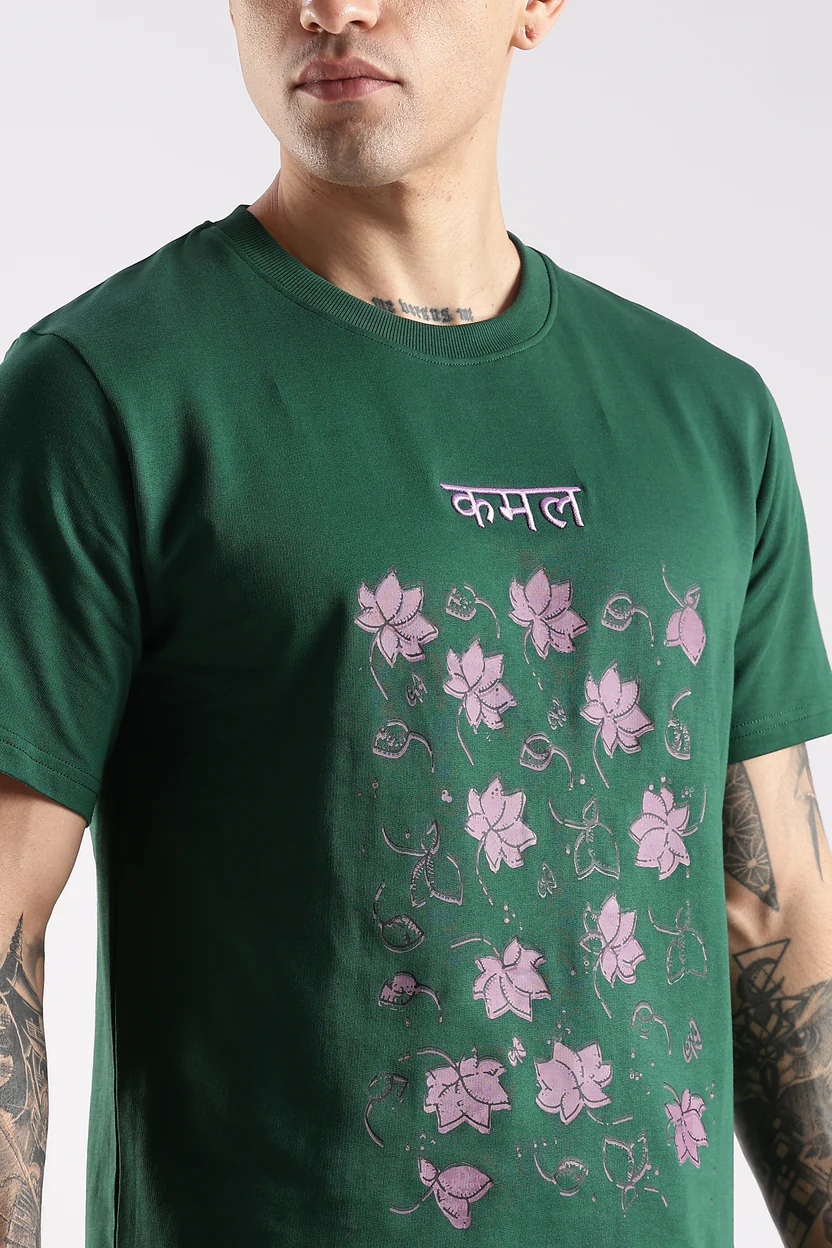 Unisex Floral Graphic T-Shirt – Kamal Edition - Image 4