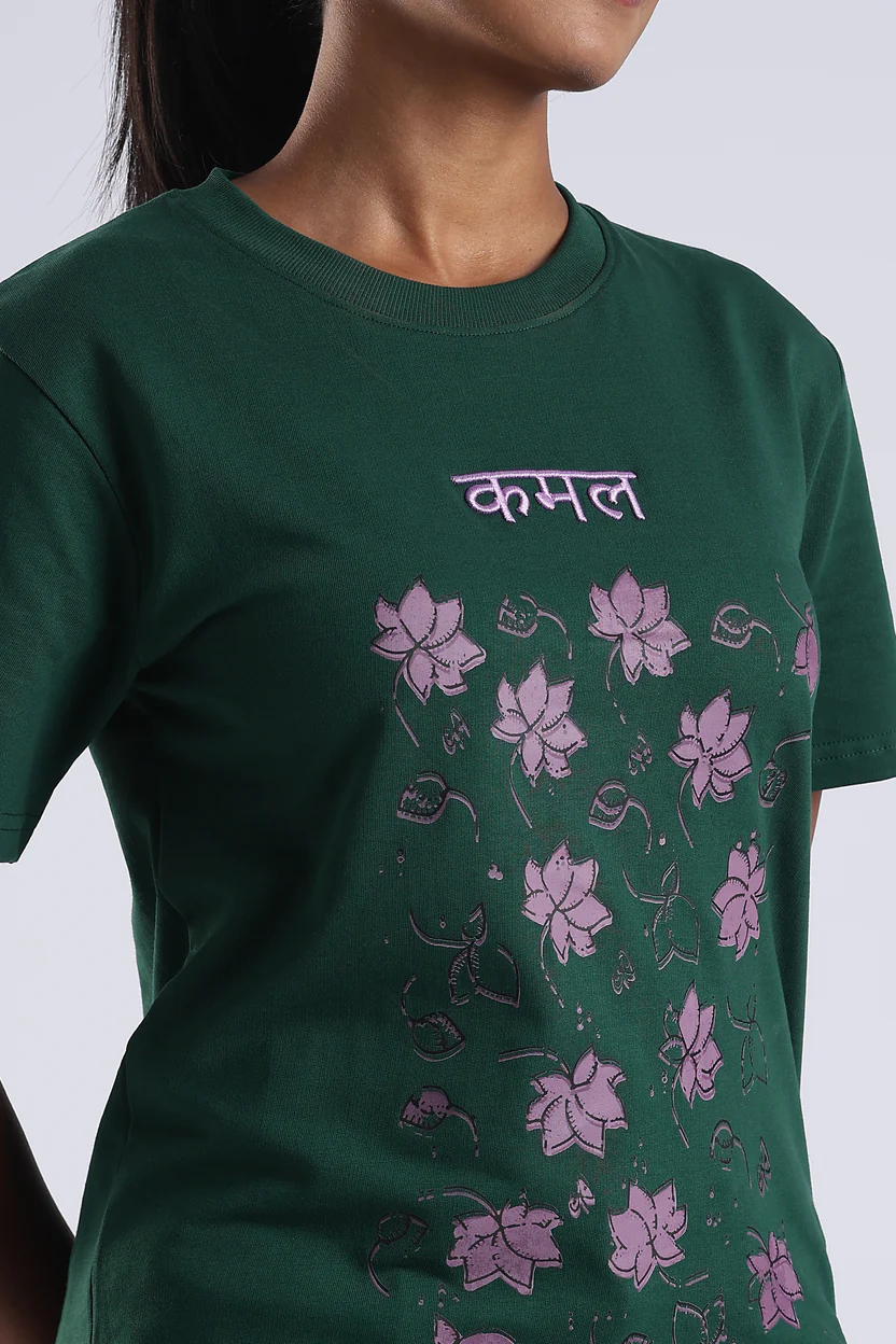 Unisex Floral Graphic T-Shirt – Kamal Edition - Image 3